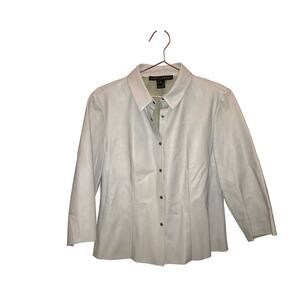 Yansi Fugel pale blue Beni use leather Shacket Jacket size medium